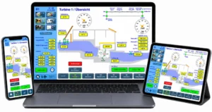 PC Tablet Smartphone Die Geräte PC Tablet und das Smartphone können gleichzeitig auf unterschiedliche Webseiten der Schaltanlage zugreifen.