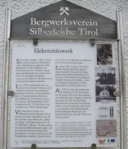 Informationstafel Silberleithe Tirol