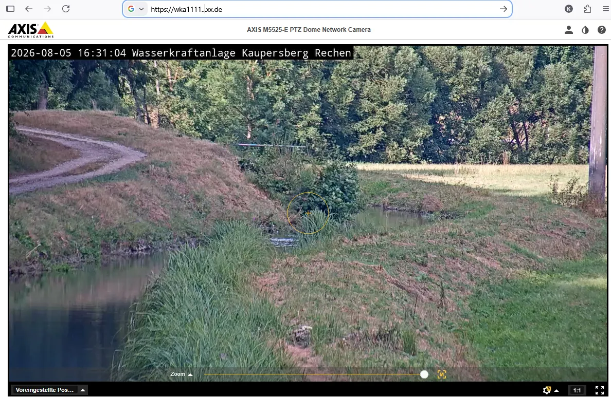 PTZ-Kamera mit Zoom Zulaufkanal