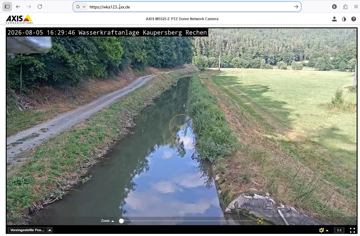 PTZ-Kamera ohne Zoom Zulaufkanal
