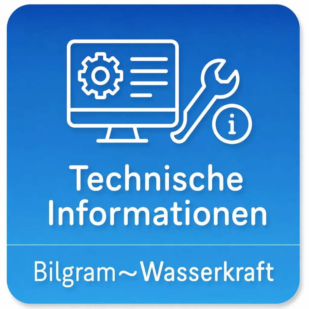 Sammlung an technischen Informationen zu Bilgram~Wasserkraft